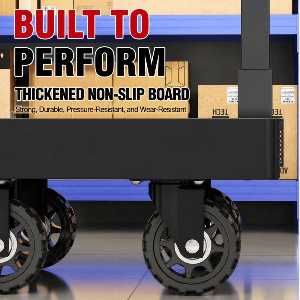 Strong Load-Bearing Foldable Hand Truck Labor-Saving Flatbed Cart Portable Trolley Cart Garden