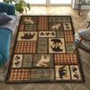 American Country Vintage Style Art Carpet Living Room Bedroom Sofa Large Area Decorative Mat Kids Play Soft Non-slip Rugs Gift