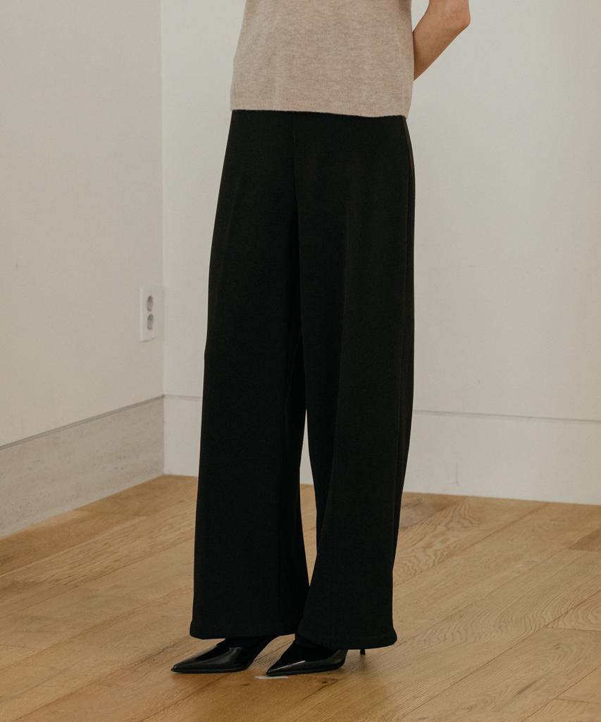Akitaipeu (Fleece-Lined Mink) Wide Elastic Waist Slacks_Free