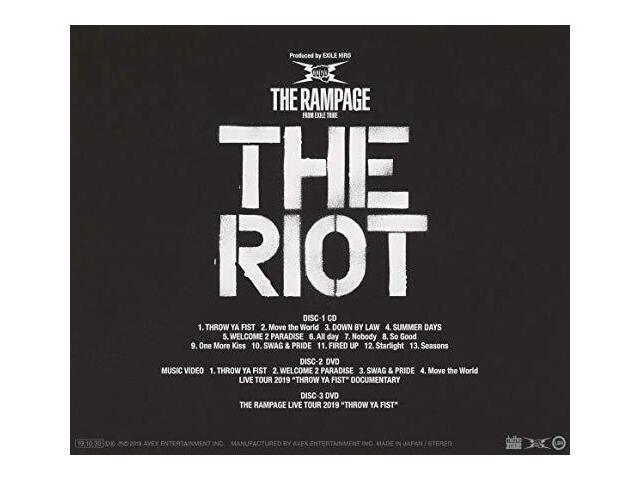 THE RAMPAGE from EXILE TRIBE THE RIOT CD 2 DVD RZCD-86948 J-Pop NEW from Japan
