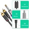 Professional 1/4Inch Male To 2RCA Male Stereo Y Splitter Cable 6.35 To 2RCA Connection Cord Wire 50cm To 10m