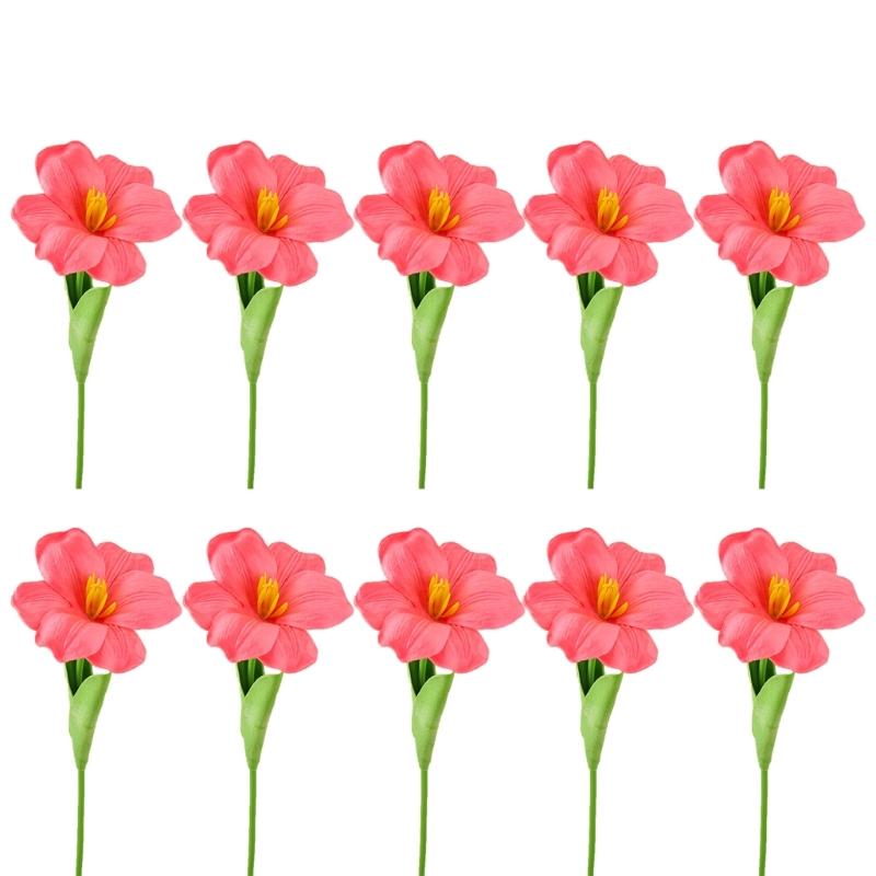 10Pcs Artificial Flower Bouquets Simulation Flowers Bouquets Arrangement for Wedding Party Home Garden Decoration