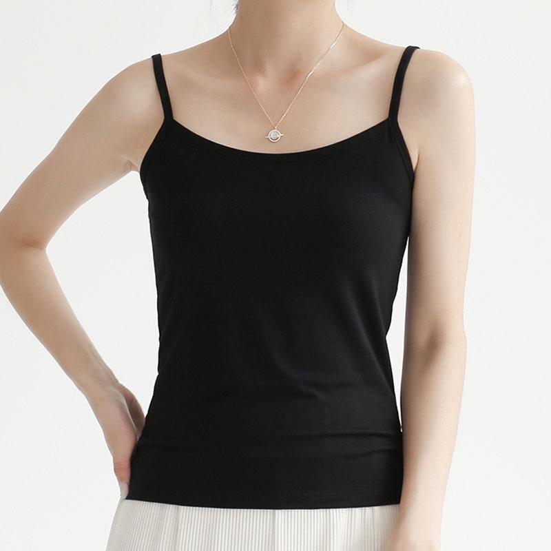 Women's Slim Fit Spring & Summer Solid Color Camisole Vest