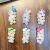 Color-Shifting Grape Key Chain UV-Sensitive UV Changing Pendant Beaded Bag Charm  Daily Accessory