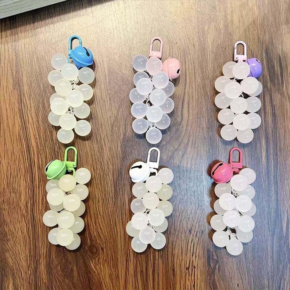 Color-Shifting Grape Key Chain UV-Sensitive UV Changing Pendant Beaded Bag Charm Daily Accessory