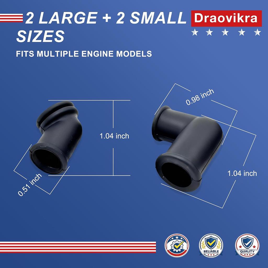 692187 692189 Breather Tube Grommet Kit Briggs Stratton, 2 Sets | Replaces 66578 67838 555074 for Briggs Stratton engine breather tube rubber grommet