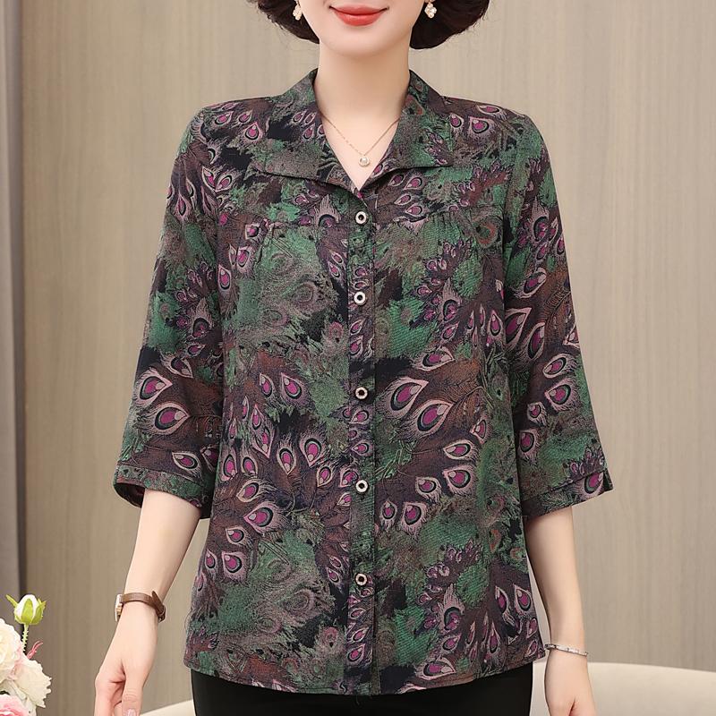 

Елегантні літні топи для жінок, вінтажний одяг, повсякденні сорочки з довгими рукавами великих розмірів 6XL