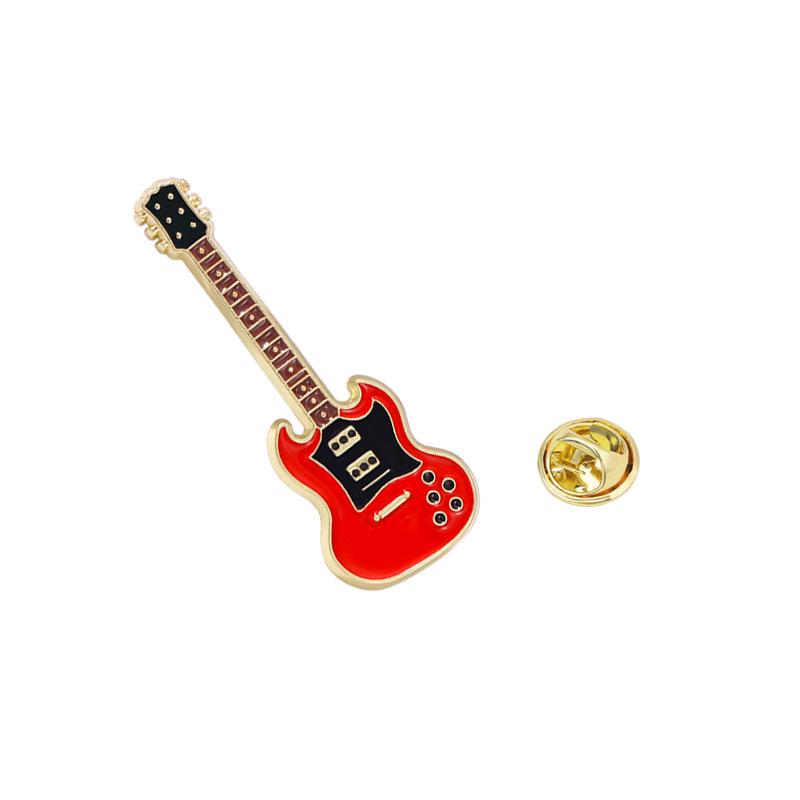 

Cross-Border Electric Guitar & Violin Brooch - Fun Instrument Pin & Cartoon Badge Accessory for Students