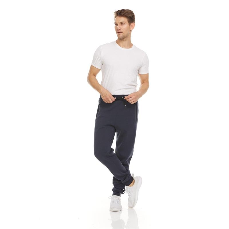 Pantaloni Sportivi Casual da Uomo con Zip in Pile per Fitness Corsa Colore Unico Vita Elastica Pantaloni Sportivi Outdoor Semplici Pantaloni Casual
