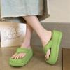 Women's EVA 7cm Thick-Soled Flip-Flops: Trendy, Height-Boosting, Soft & Non-Slip, Perfect for Summer Outdoors.