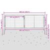 Vidaxl Galvanized Steel Garden Gate 300X75 Cm Silver