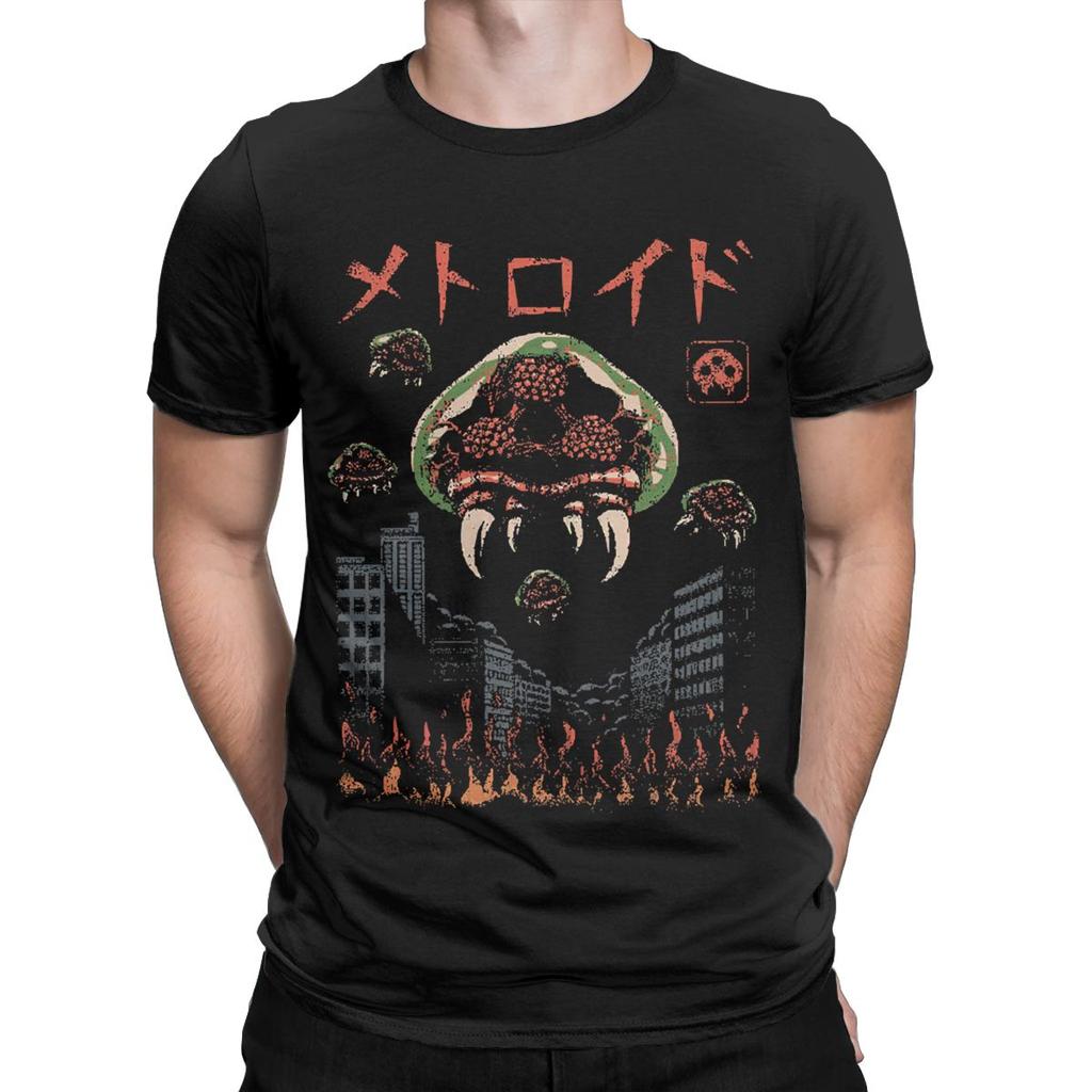 Tricou Super Metroid parazit Kaiju pentru bărbați joc creativ bumbac pur tricou mânecă scurtă tricouri grafice imprimate topuri