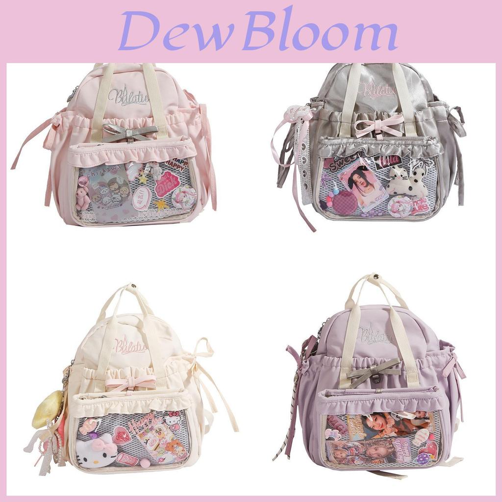 Girl Butterfly Knot Backpack With Nylon Fabric For Daily Use And Storage