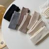 Autumn And Winter Women's Knitted Socks Solid Color Vertical Bar Warm Knee Length Socks Harajuku Fashion Lolita Socks