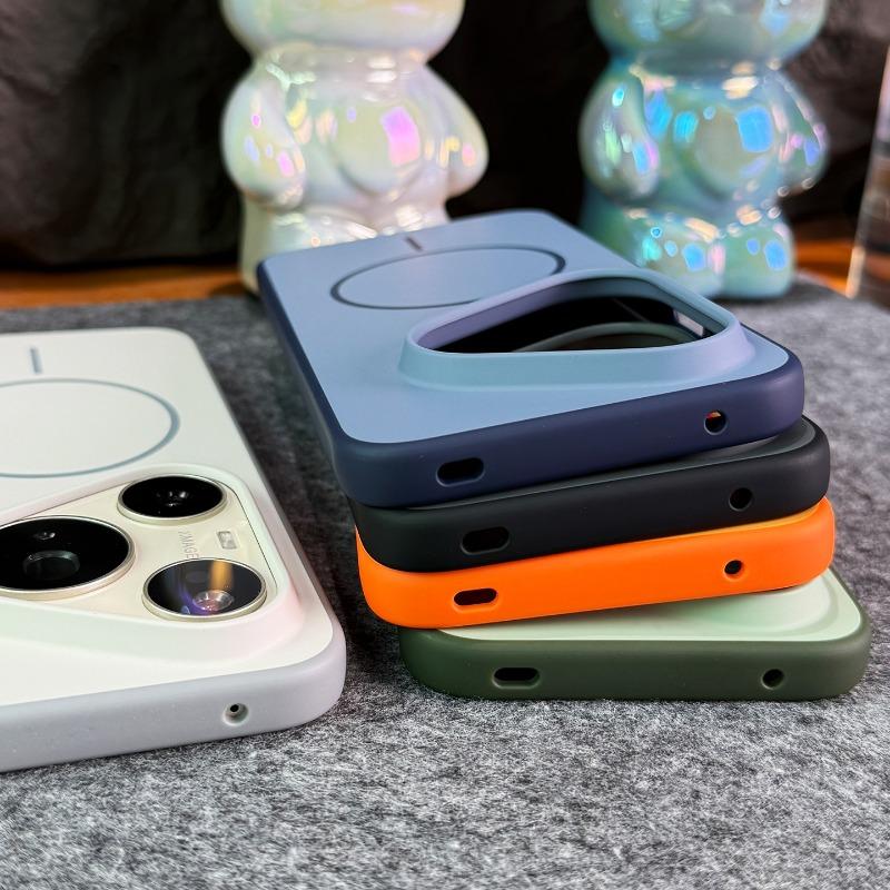 Case For Huawei Pura 80 Pro Pura 70 Pro+ Pura70 Case Fashion For MagSafe Magnetic Matte PC Skin Feel Color Blocking Phone Cover