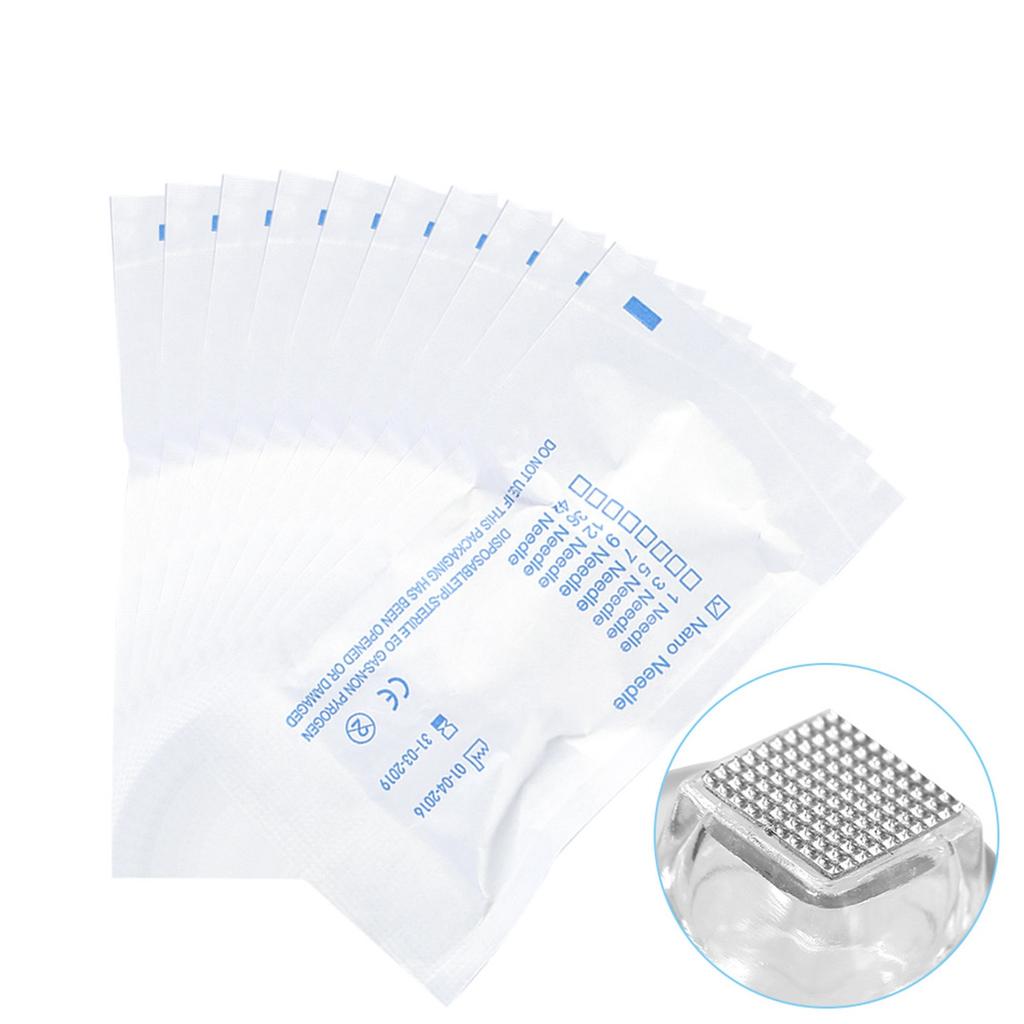 10Pcs/Set 10Types Eyebrow Tattoo Cartridge Rotary Electric Microneedle Stamp Skin Pen Needle