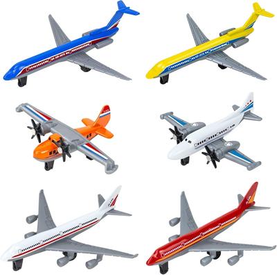 Airplane Toy Kids Toy Plane Model Indoor Alloy Plane Christmas Gift for Kids 6-Piece Set, Set, Play, Model, Glider, Aircraft, Birthday,