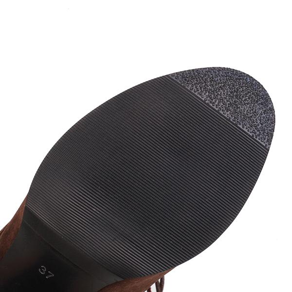 Botins femininos marrom preto salto alto pequeno tamanho grande 47