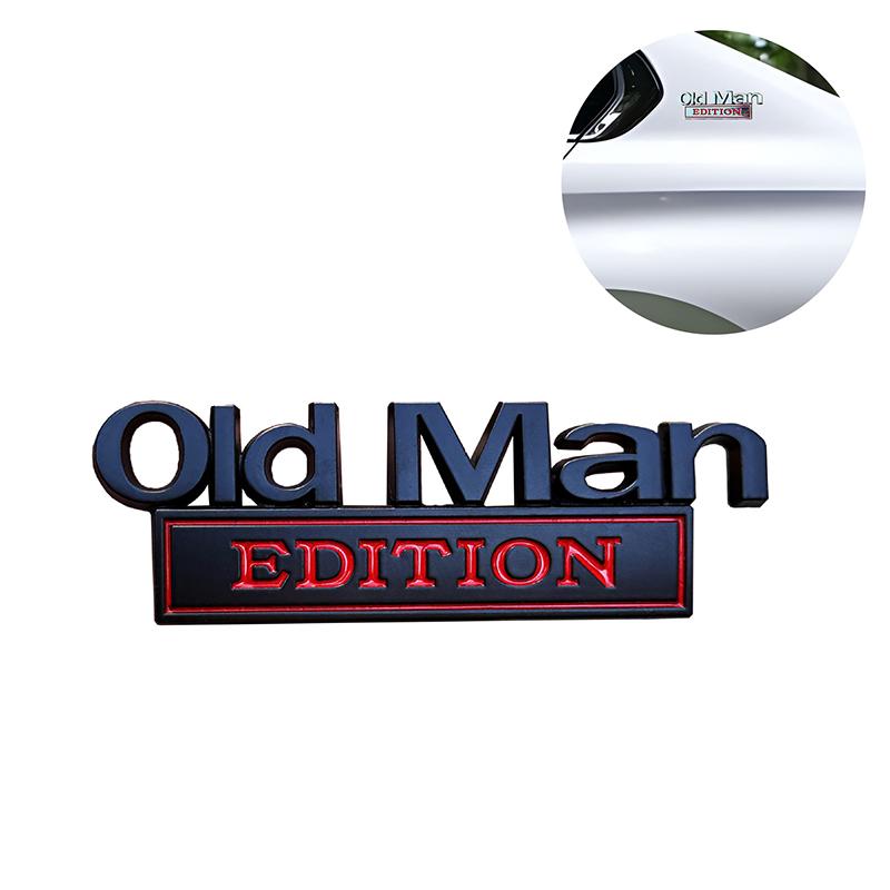 

Эмблема автомобиля Old Man Edition, 3D металлическая наклейка-значок для автомобиля, грузовика, внедорожника, мотоцикла, забавная всепогодная табличка-наклейка