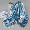 Foulard quadrato in seta stile influencer: Sciarpa da collo da donna alla moda, Sciarpa, Protezione solare, Garza stampata, Accessorio per abbigliamento professionale