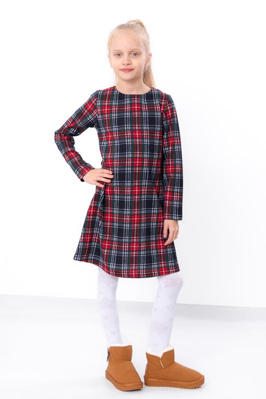 Girls’ Warm Dress – Soft Brushed Knit with Back Snap, Elegant & Comfy, Demi-season, 6004-024 HC