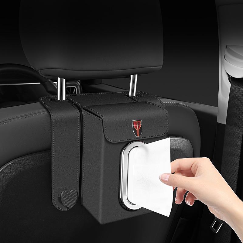 Gancho Multifuncional para Carro e Organizador de Caixa de Lenços para Hongqi