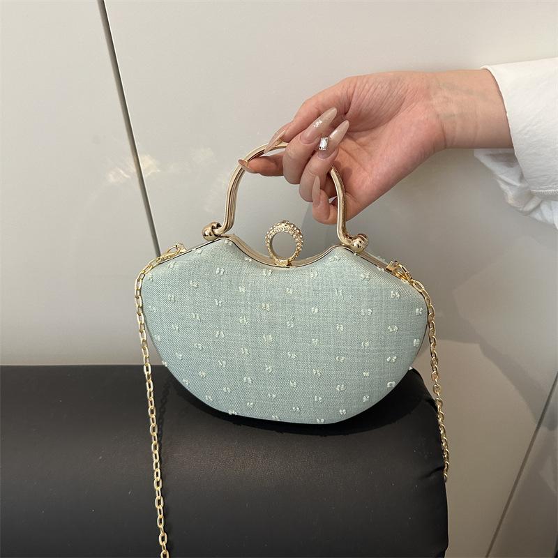 Simple Foreign Style Clip Bag 2025 Summer New Niche Chain Bag Popular Niche Messenger Bag Handbag This Year