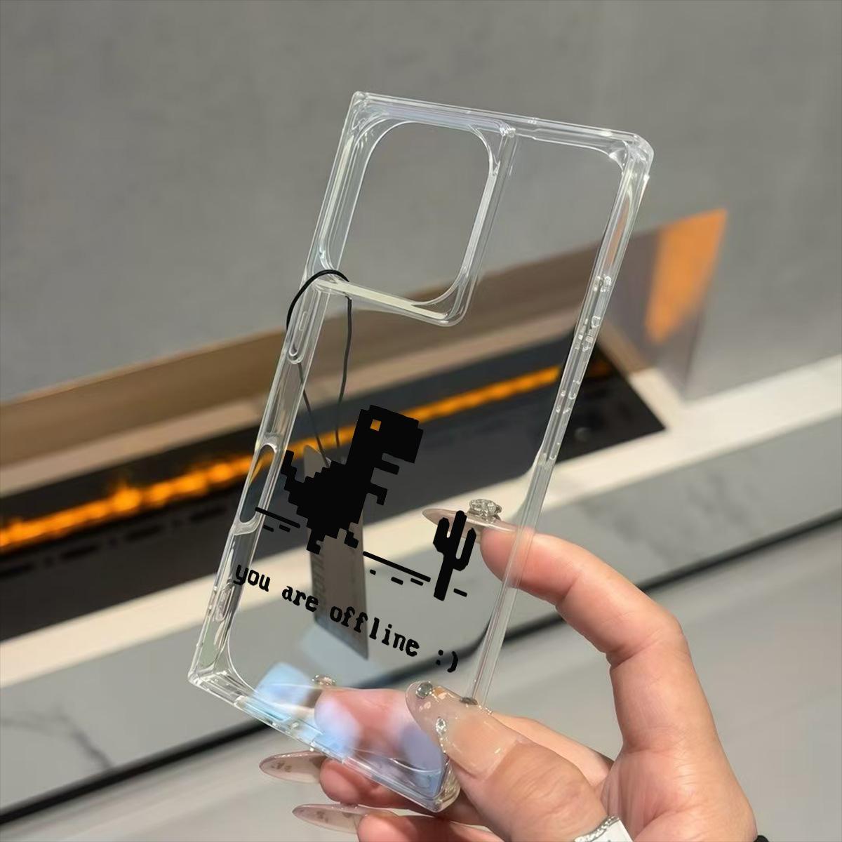 

Прозрачный квадратный чехол-накладка для iPhone 12 15 Plus 14 Pro Max 13 16 ProMax 11 Защита от кислорода, узор OFFLINE iphone 16