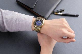 [TANDY] TANDY Engraved Line Men's Metal Watch T-6295