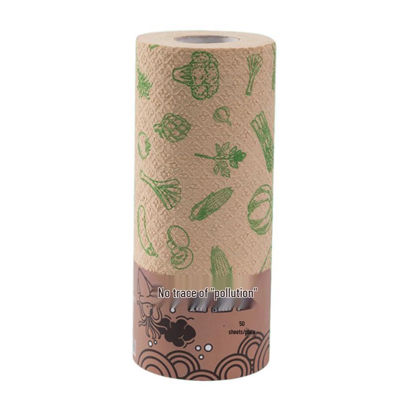 Bamboo Fiber Disposable Dual-Use Kitchen Wipes, Scouring Pads, Dishwashing Towels, and Cloths for Dry and Wet Use.