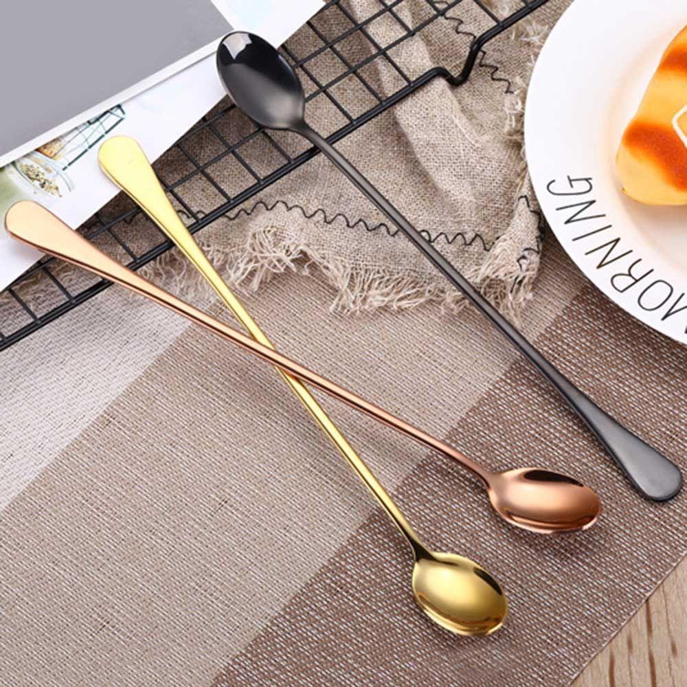 Cocktail Home Long Handle Kitchen Tools Tableware Spoon Ice Cream Spoon Teaspoons Coffee Spoon