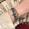 Bohemian Exotic Style Beaded Bracelet Retro Ethnic Style Cowhide Woven Bracelet Niche Design Personalized Jewelry