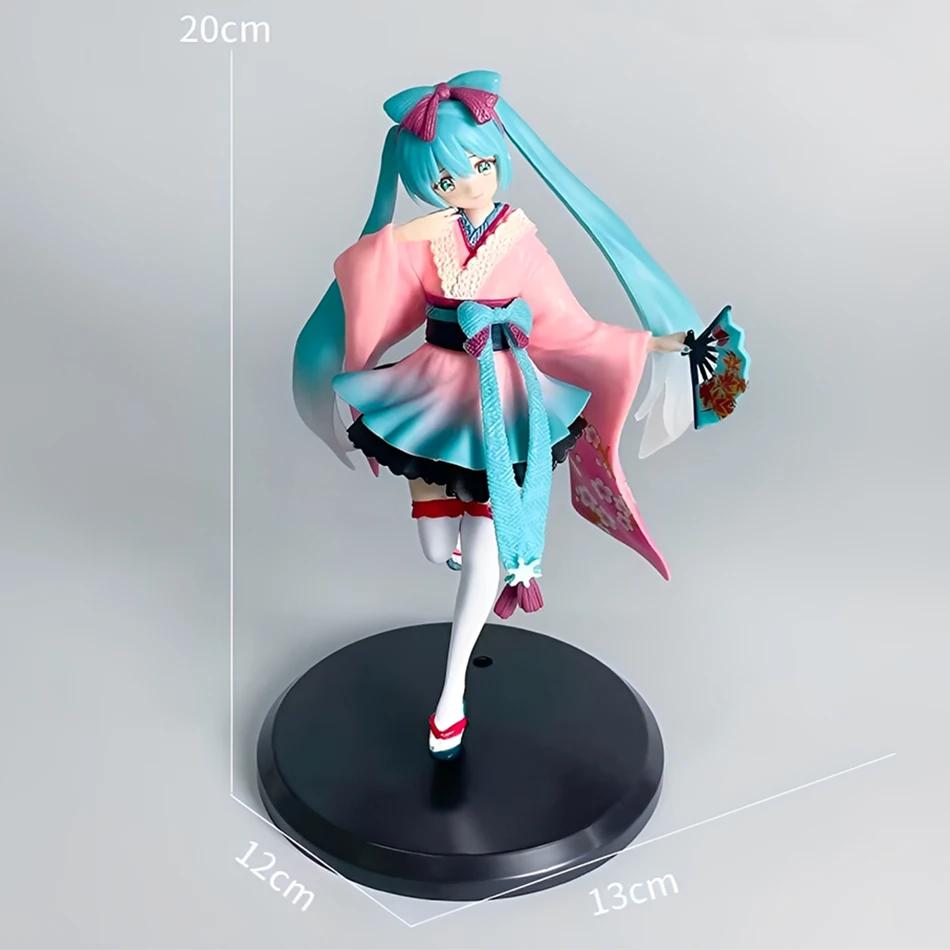 20CM Anime Hatsune Miku Handmade New Tokyo Kimono Sakura Chuyin Scenery Stunning Animation Collection Model Toys Girl Gift Kid Friendly Entertaining