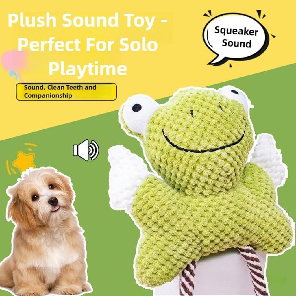 Plush Dog Toy With Rustling And Squeaking Sounds— And Chew-resistant -shaped, An Interactive Teething Toy To Boredom.