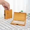 Bamboo Paint Box with 24 Half Pans & 36 Grid Palette - Portable Empty Watercolor Storage