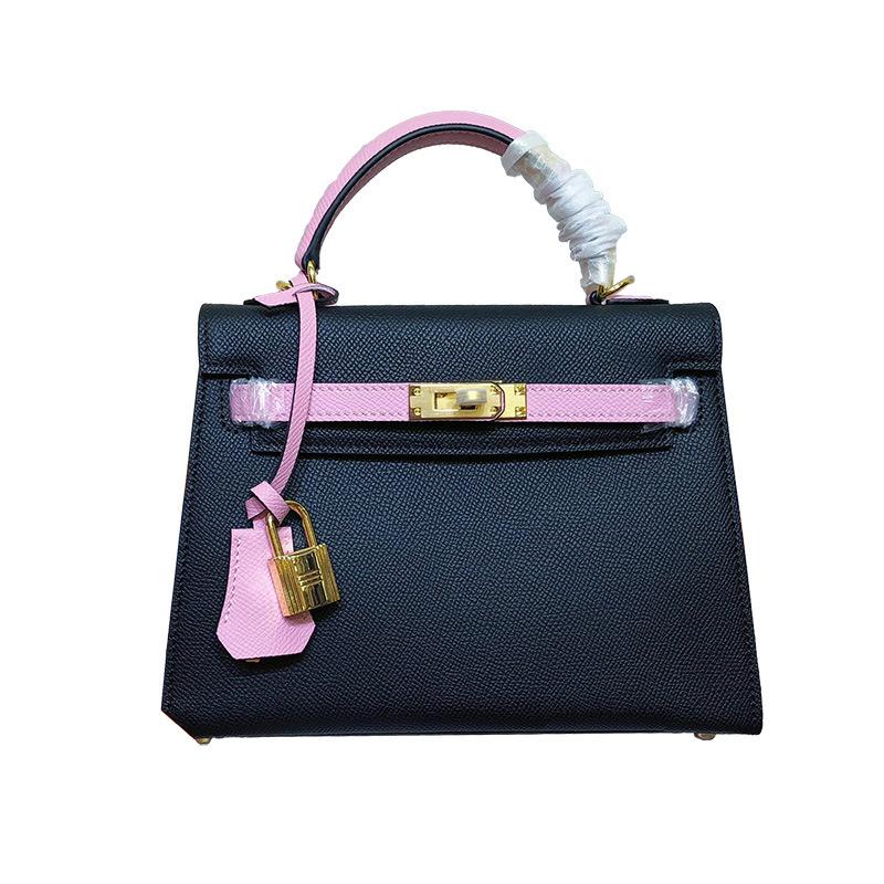 New leather creative color matching design palm pattern shoulder messenger bag fashionable versatile handbag