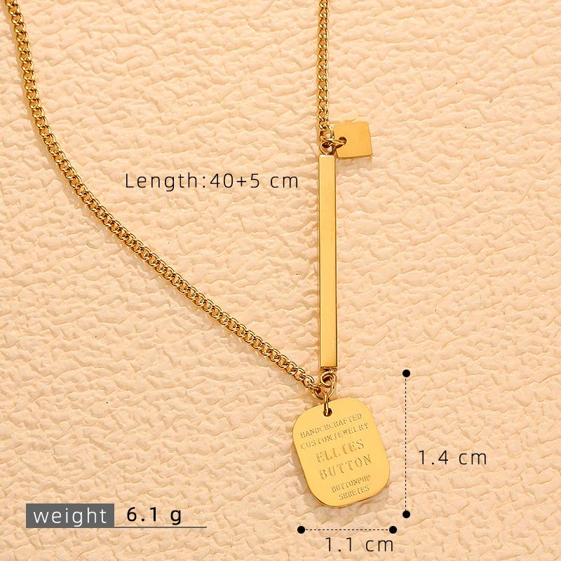 Cross-border Euro-American Fashion Trend Hip-Hop Sweater Chain: Niche Design Street Dance Couple Necklace