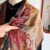Chinese Style Landscape Painting Women Scarf Soft Warm Pashmina Shawl Winter Outdoor Coldproof Windproof Blanket Scarf