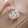 Stainless Steel Ring Vintage Daisies Flowers Open Fashion Ladies Couple Adjustable Rings For Women Zircon Aesthetic Girls Gifts