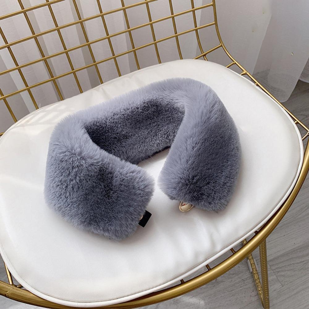 Winter Furry Fur Collar Plush Fake Fur Scarf New Faux Fox Fur Collar Shawl
