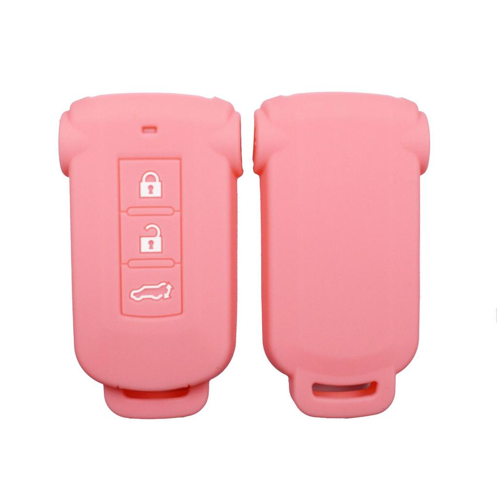 Label-free silicone key cover for Mitsubishi remote control 3-key key case GAC Mitsubishi Outlander Pajero Jinxuan