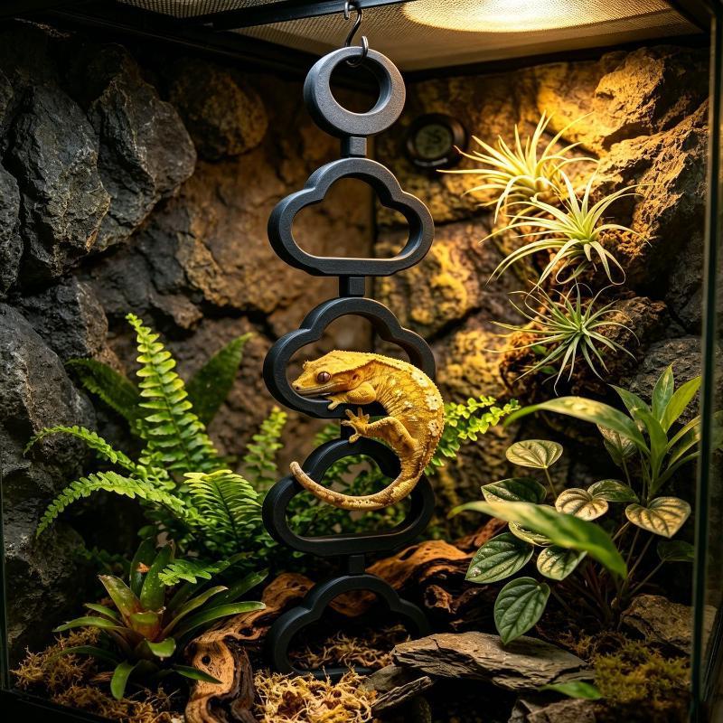 Reptile Climbing Ladder Terrarium Decor Anti-Slip Gecko Climbing Frame Hide Rest Platform For Crested Gecko Reptile Tank
