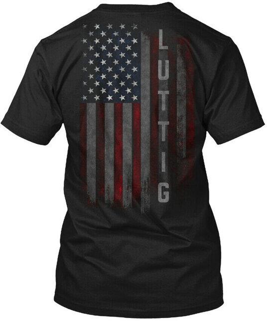 

Luttig Family American Flag T-Shirt Made in the USA Size S to 5XL 4XL