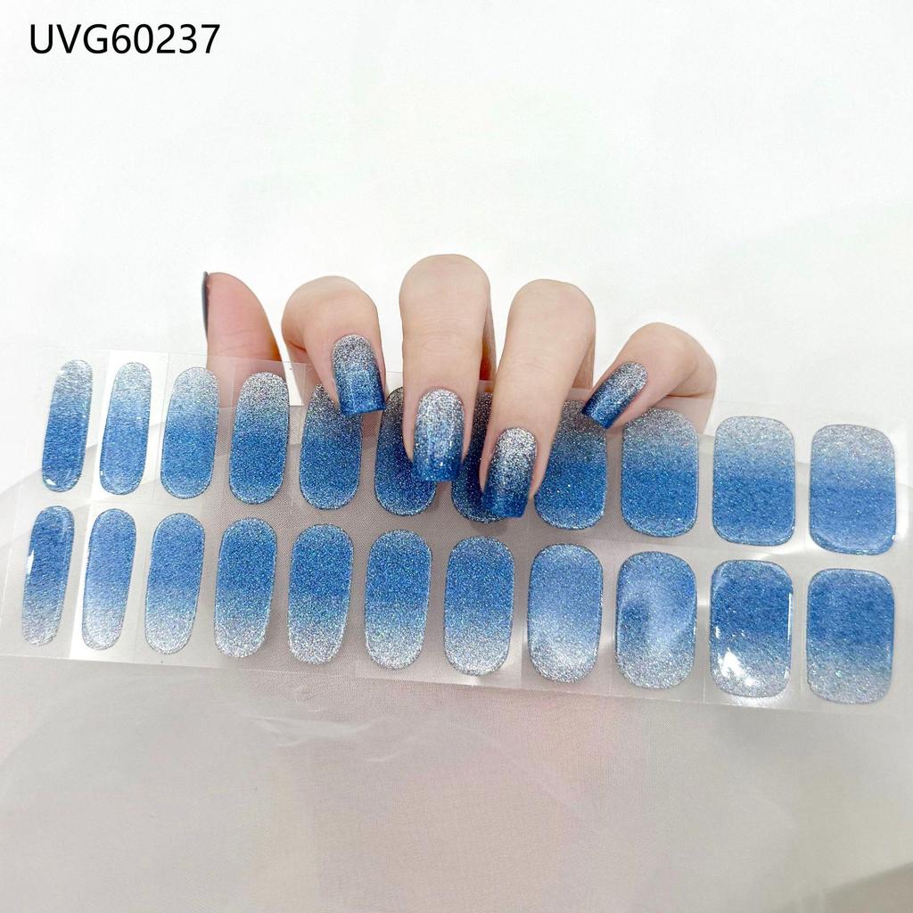 Transparent Nude UV Gel Nail Art Stickers: Semi-Cured, Semi-Baked Manicure Sheets