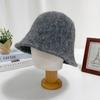 Women's Fur Bucket Hat with Pastel Wool