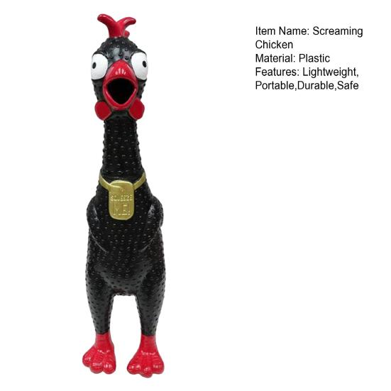 Squeeze Me Giant Rubber Chicken Toy 27-Inch Glow In The Dark Stress Relief Chicken Toy Tie-Dyed Squeaky Prank Gag Gift for Parties