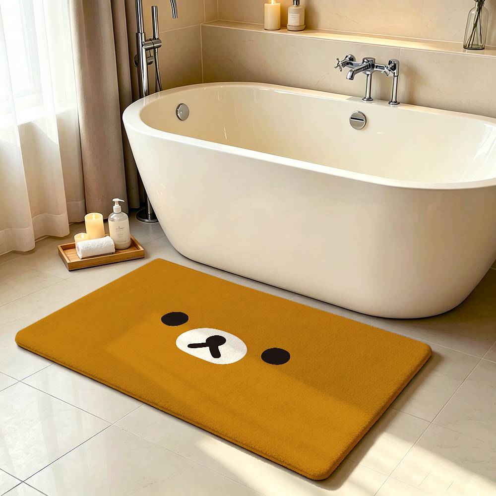 Cartoon R-Rilakkumas Carpet Bathroom Anti-slip Mat Door Mat Home Decoration Mat Entrance Door Mat Scratch-resistant Door Mat
