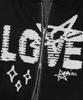 GAINSBORO Love Star Knit Zip-Up_Black