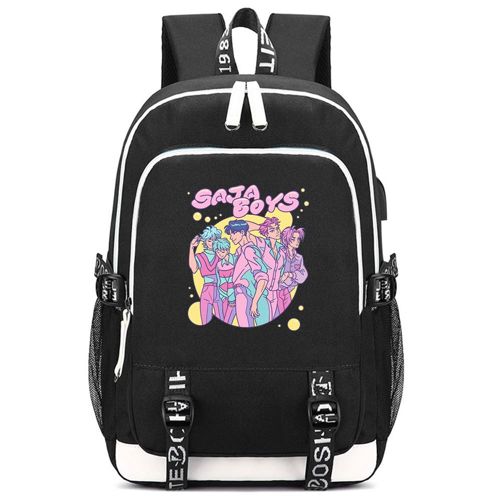 Zaino K-Pop Demon Hunters Stampato Grande Capacità per Studente Adolescente Ragazza Ragazzo Borsa da Scuola Borsa da Libro Regalo per Bambino Donna Impermeabile Borsa da Viaggio Mochila