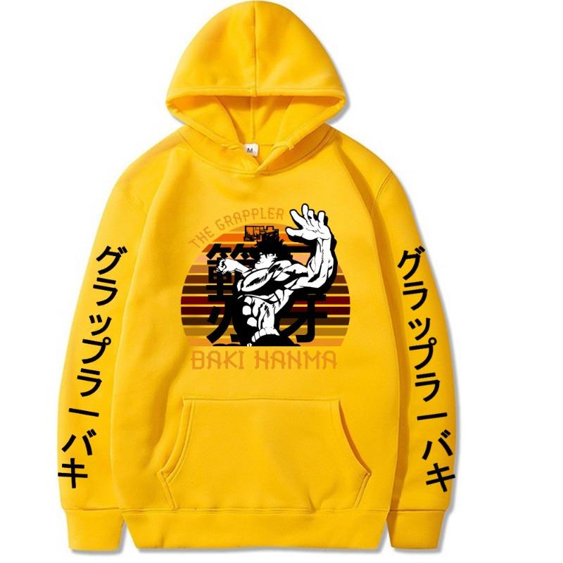 Hanma Baki Japanese Animation Hoodies Men Fashion Long Sleeve Sweatshirts Women Casual Streetwear Pullovers Sudaderas